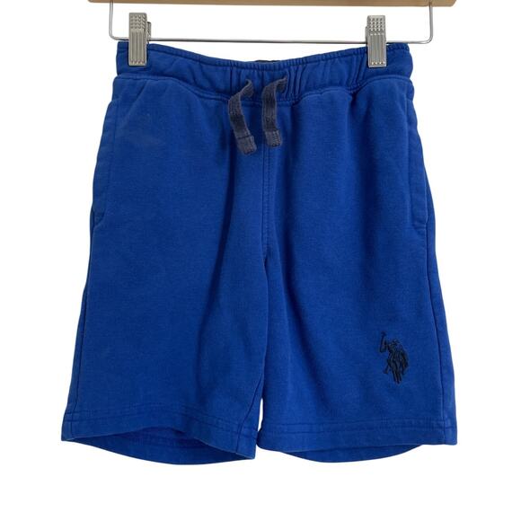 U. S. Polo Assn. Boys Basic French Terry Shorts Medium Blue - Picture 3 of 8